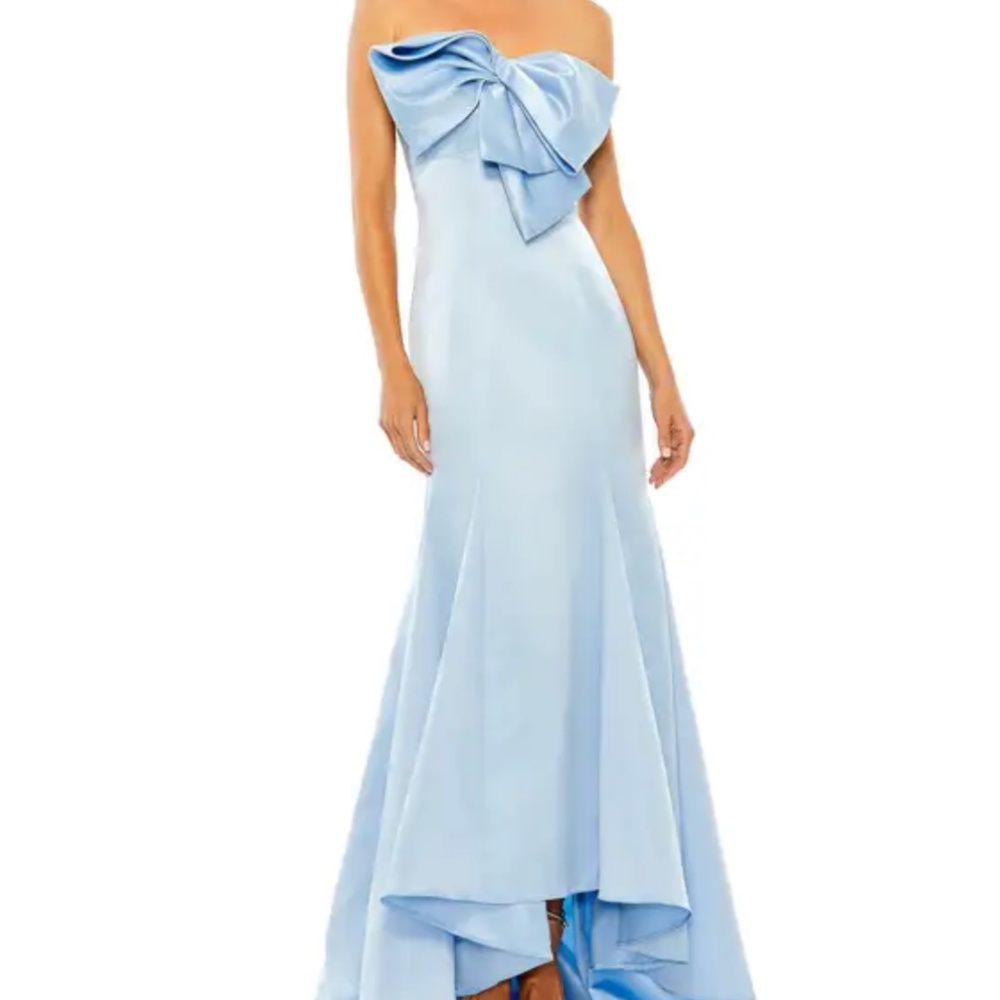 Mac Duggal Strapless Satin Mermaid Gown